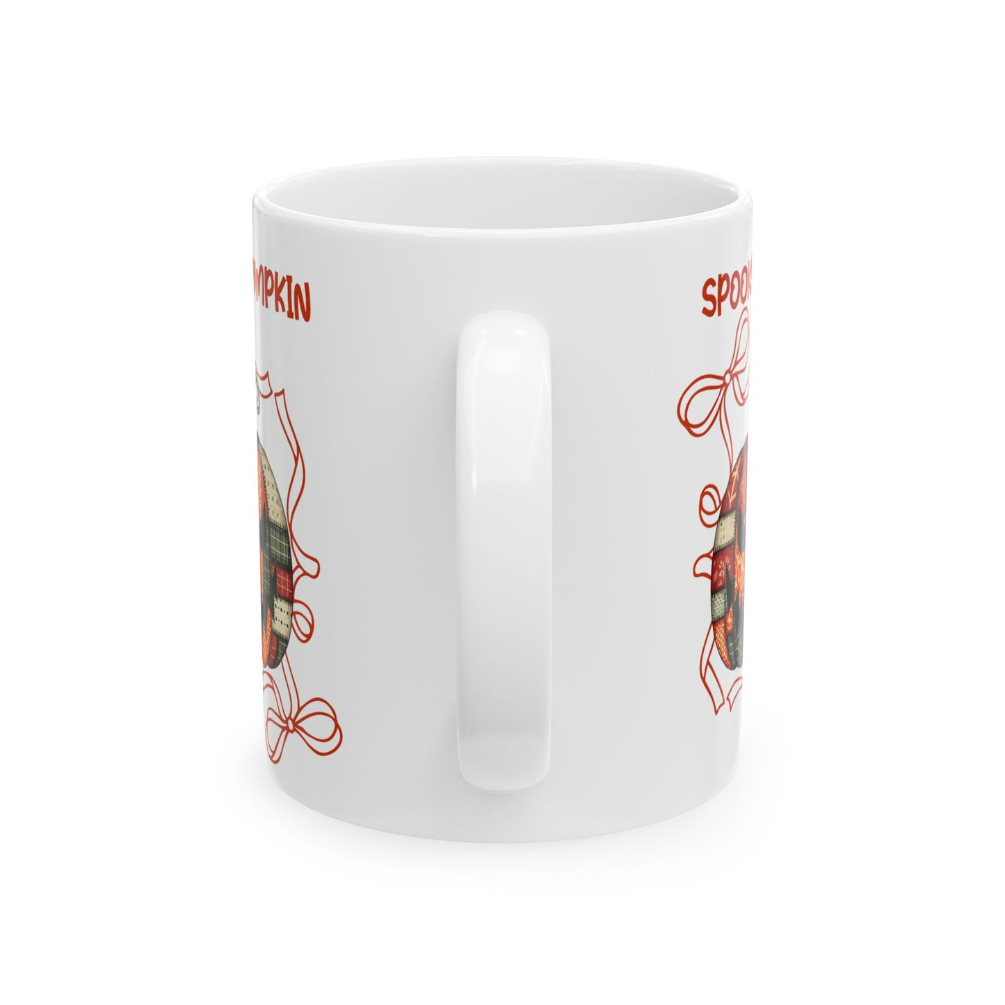 'Spooky Pumpkin Plaid' - Ceramic Mug
