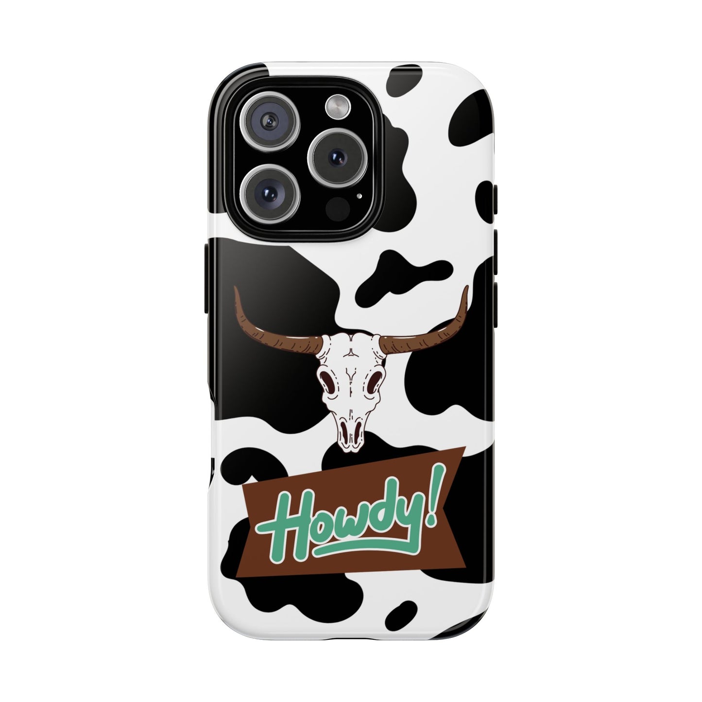 'Howdy Cowhide Skull' - iPhone Case