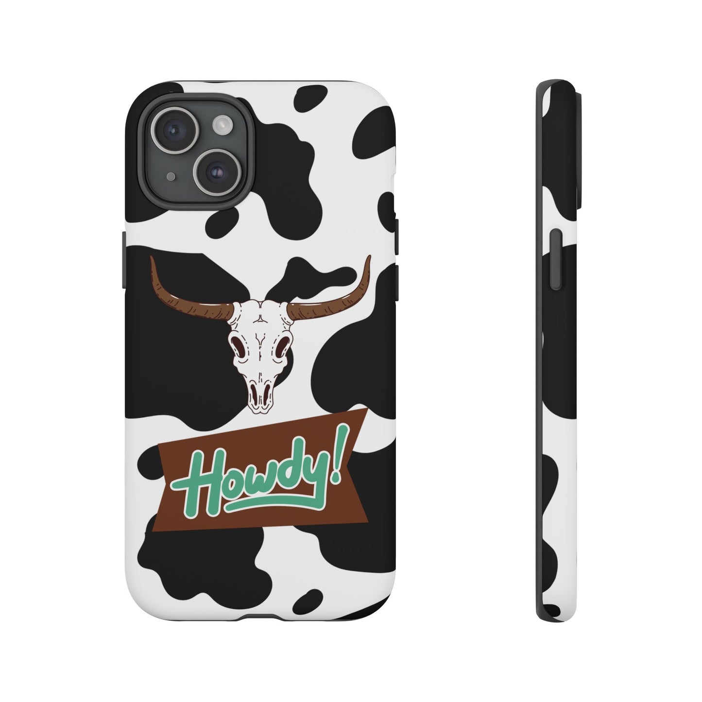 'Howdy Cowhide Skull' - iPhone Case