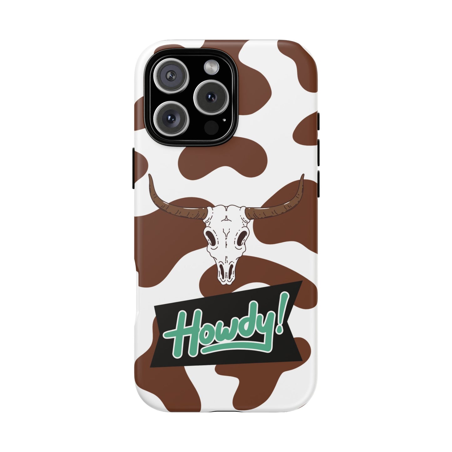 'Howdy Cowhide Skull' - iPhone Case