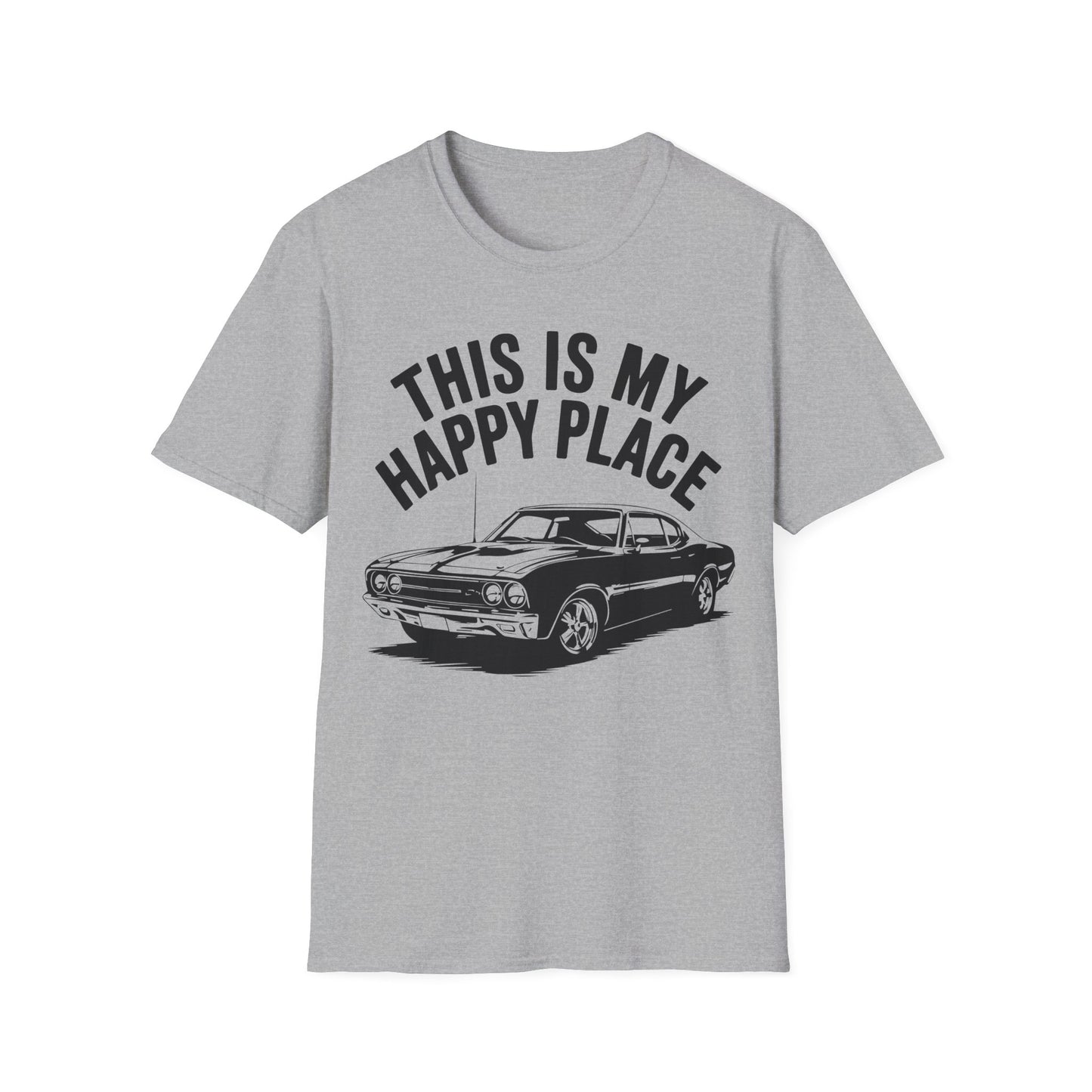 'This Is My Happy Place' - Muscle Car T-shirt