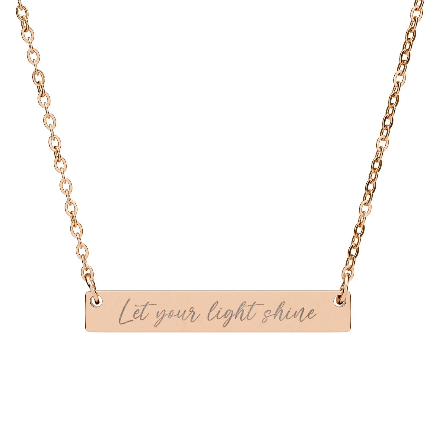 'Let Your Light Shine' - Engraved Necklace