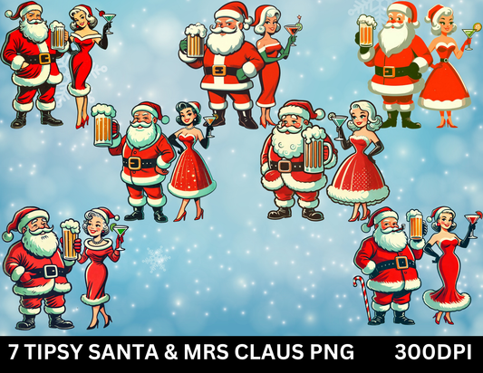 Tipsy Santa & Mrs. Claus