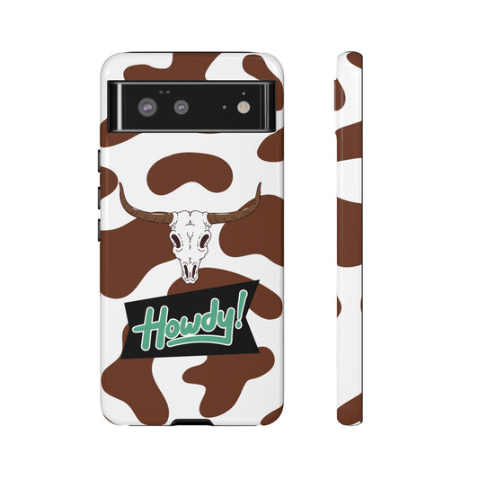 'Howdy Cowhide Skull' - Google Pixel Phone Case