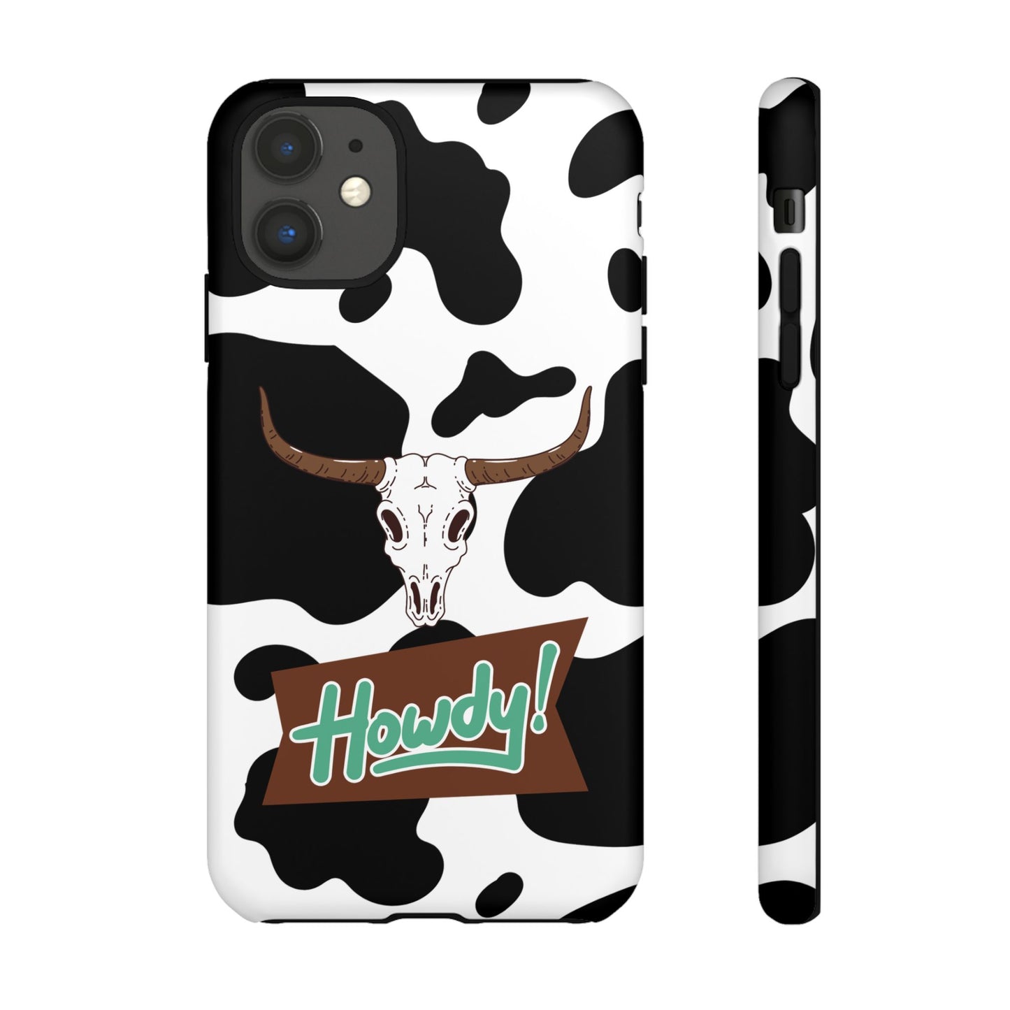 'Howdy Cowhide Skull' - iPhone Case