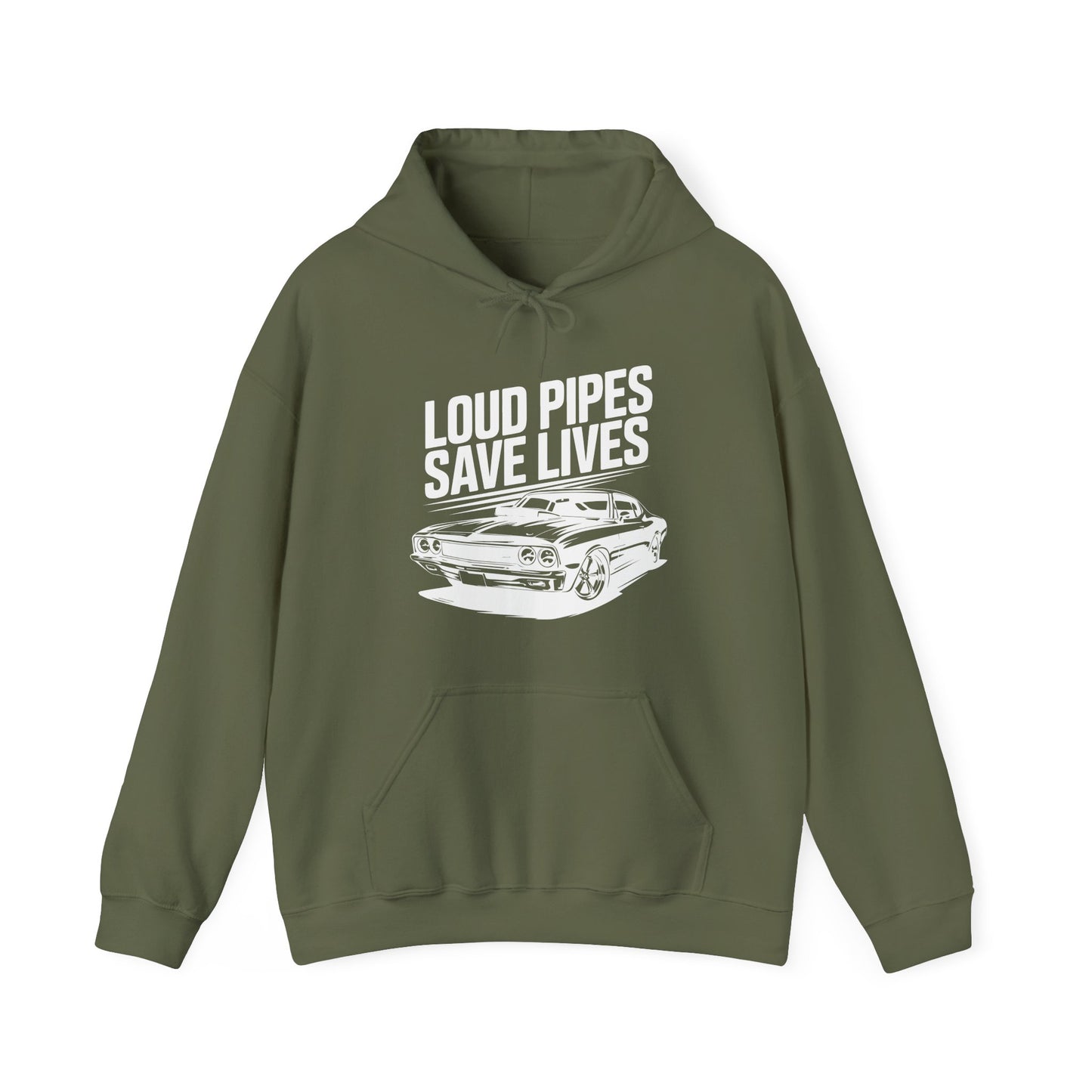 'Loud Pipes Save Lives' - Muscle Car Hoodie
