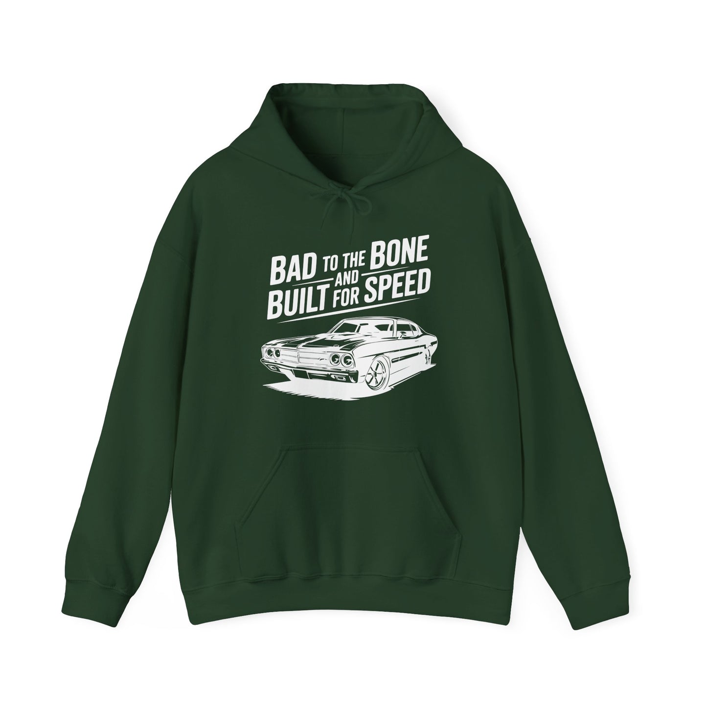 'Bad to the Bone and Built for Speed' - Muscle Car Hoodie