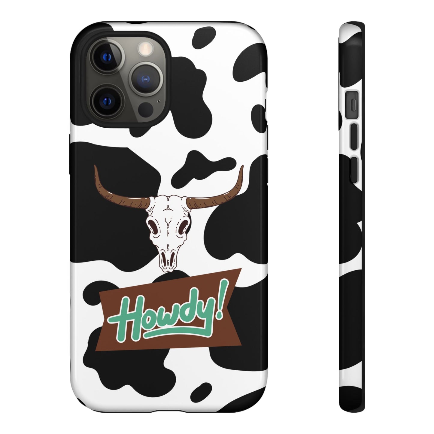 'Howdy Cowhide Skull' - iPhone Case