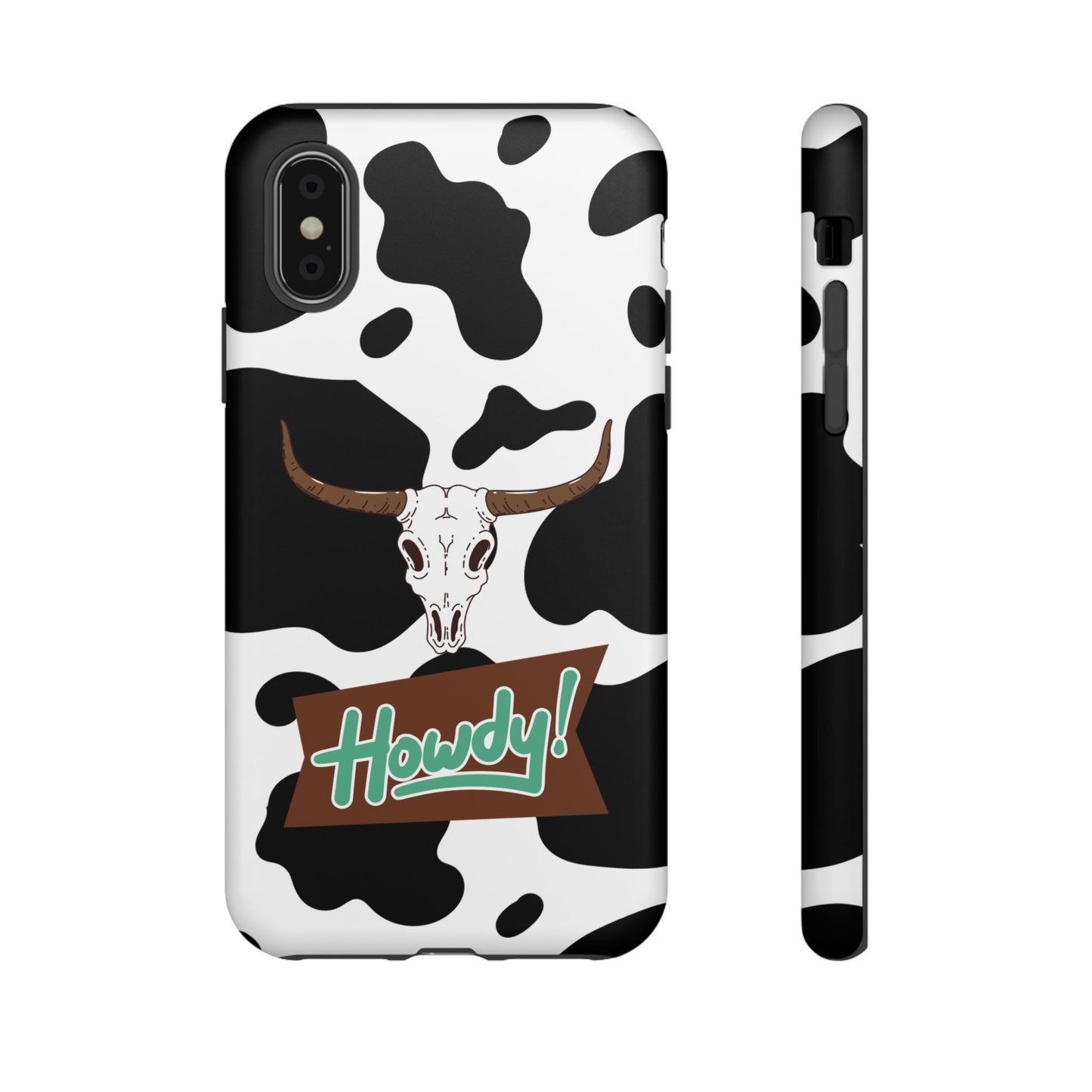 'Howdy Cowhide Skull' - iPhone Case