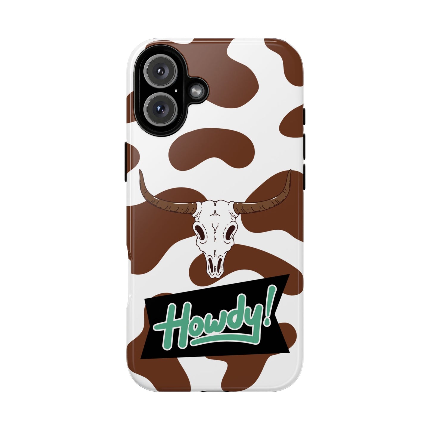 'Howdy Cowhide Skull' - iPhone Case