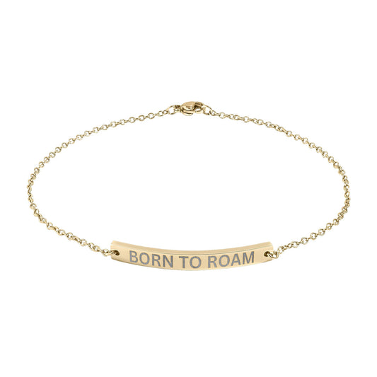 'Born to Roam' - Engraved Anklet