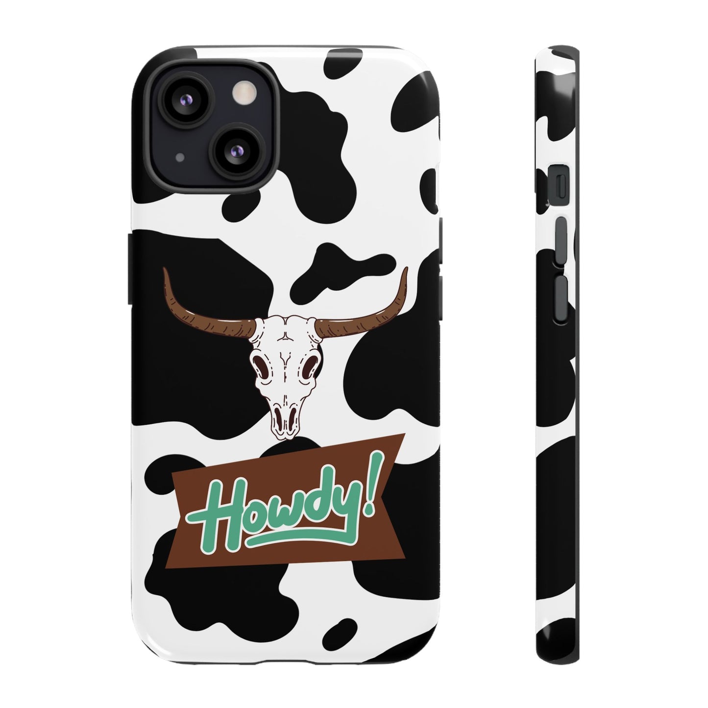 'Howdy Cowhide Skull' - iPhone Case