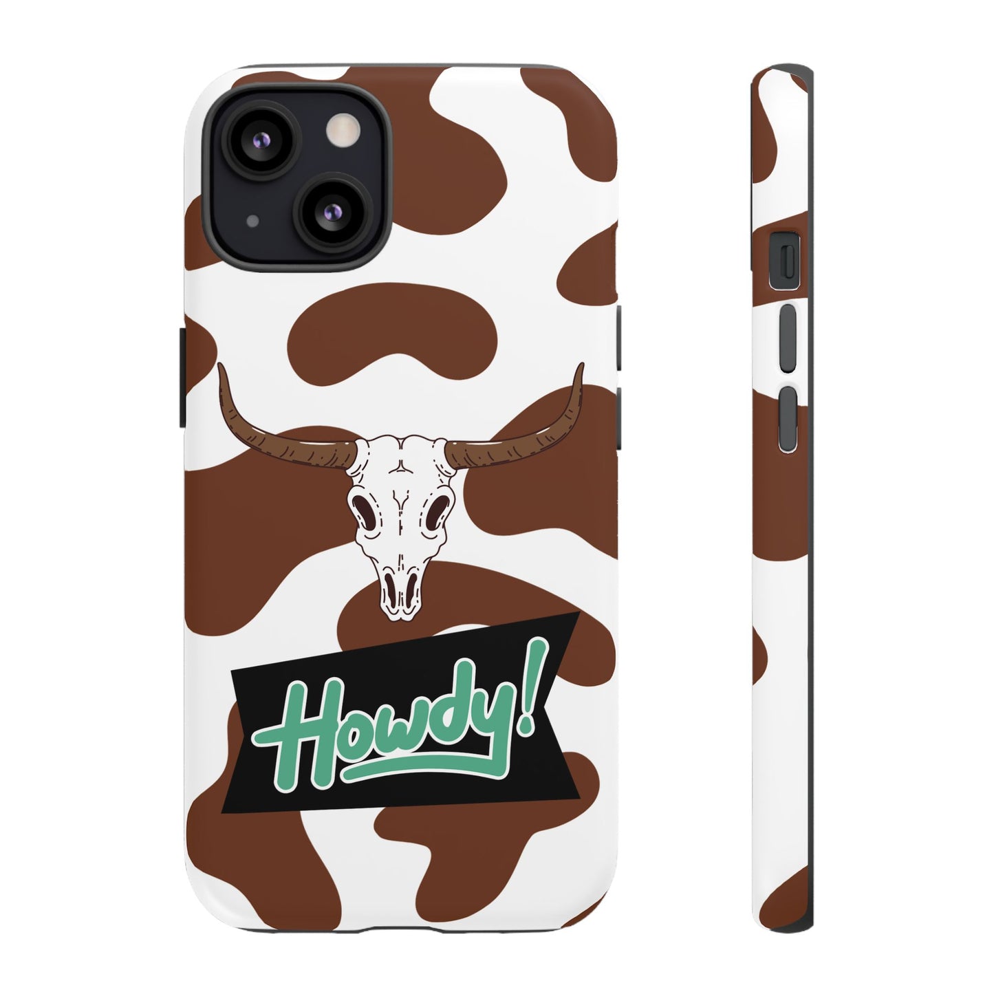 'Howdy Cowhide Skull' - iPhone Case