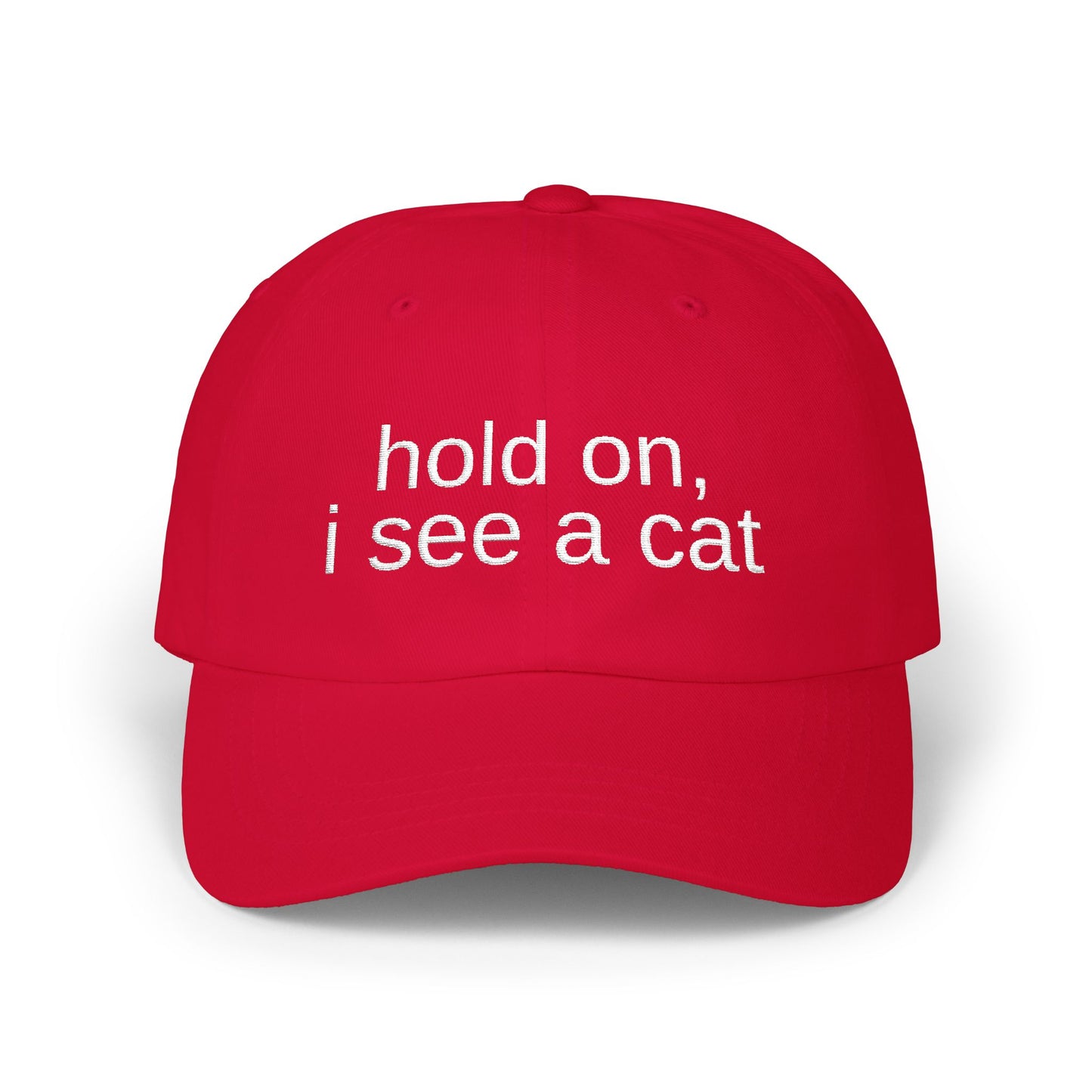 'hold on, i see a cat' - Classic Cap