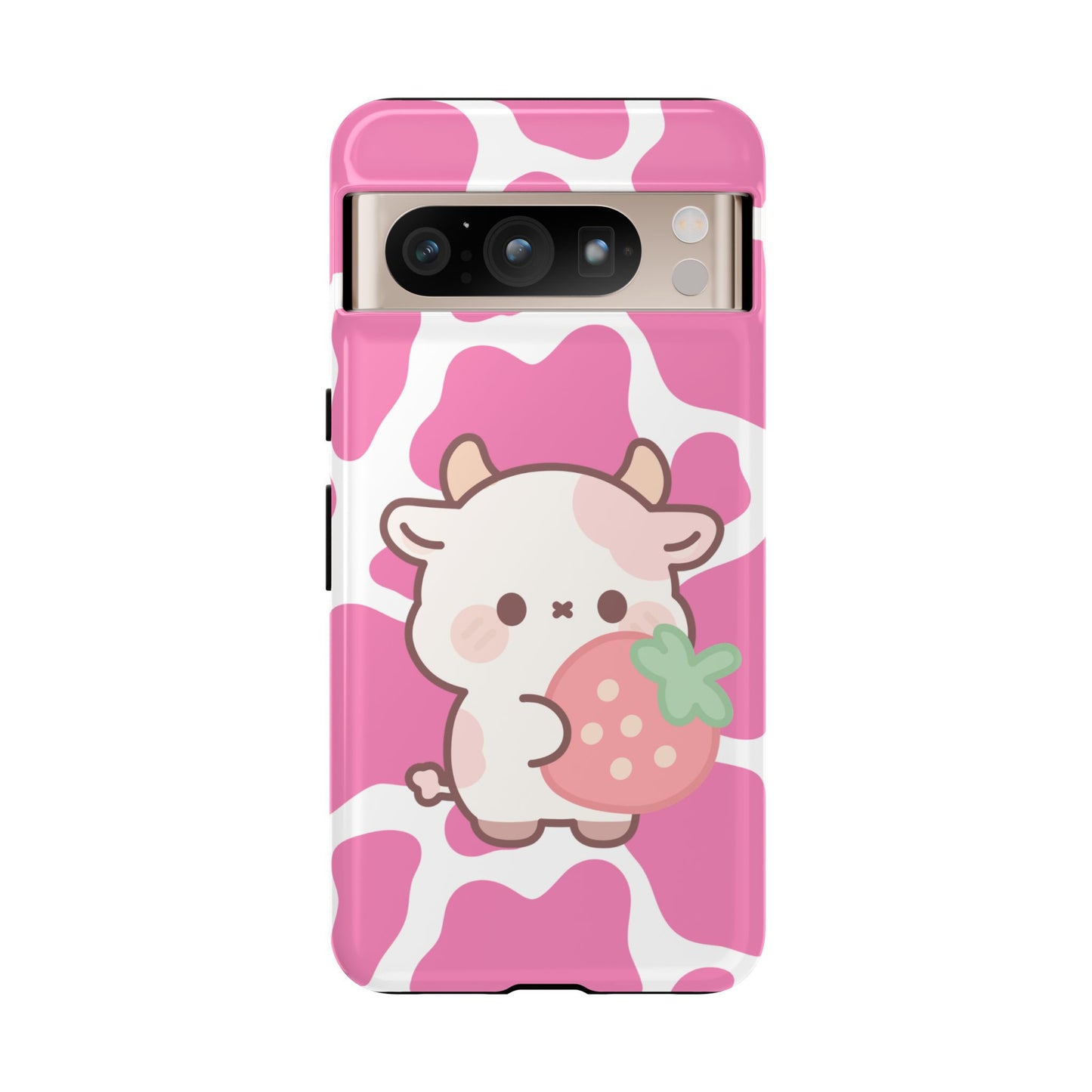 'Kawaii Pink Cow'- Google Pixel Phone Case
