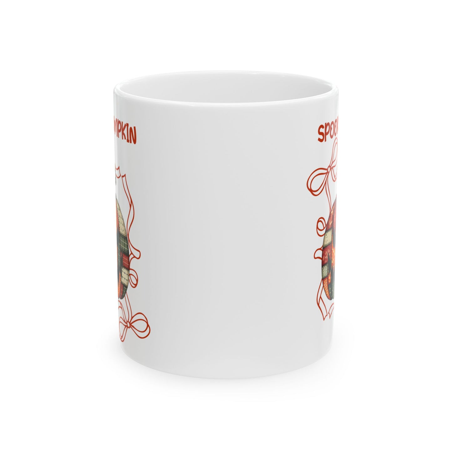 'Spooky Pumpkin Plaid' - Ceramic Mug