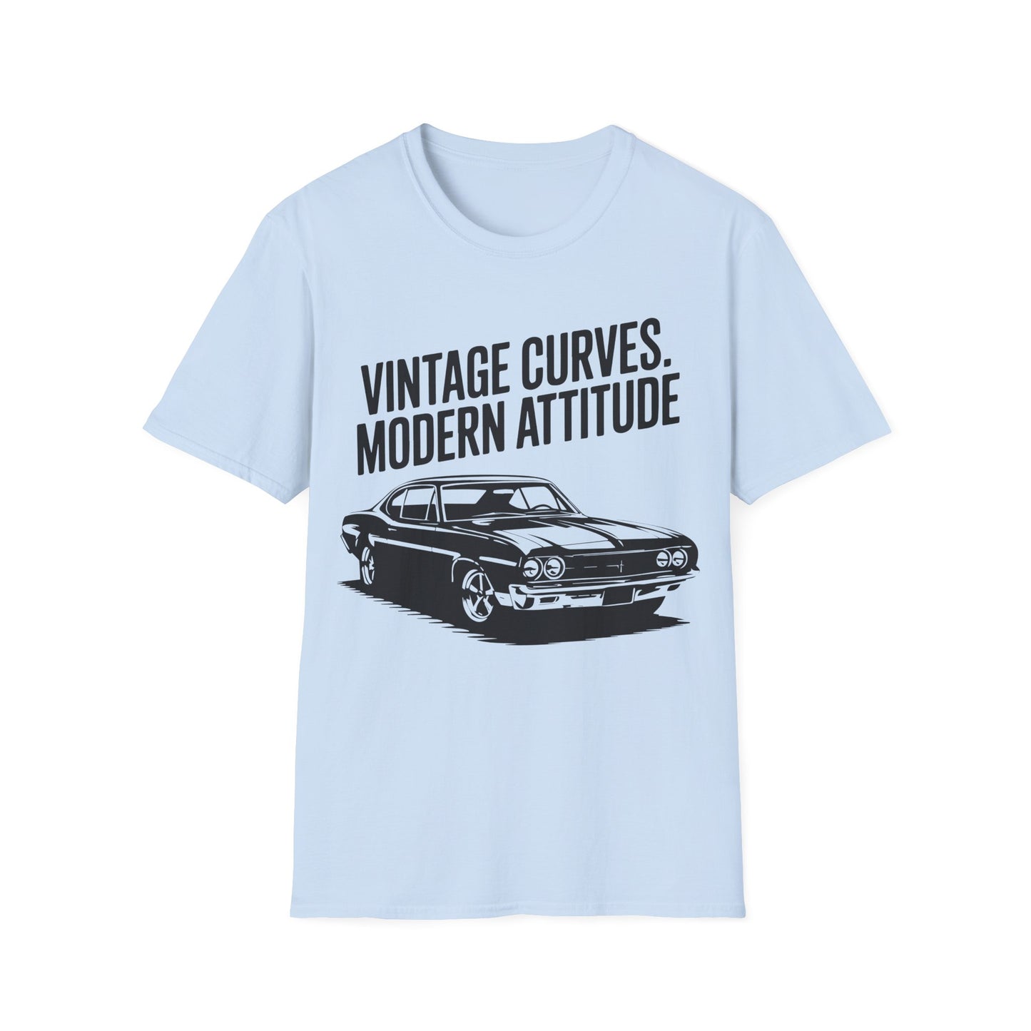 'Vintage Curves. Modern Attitude' - Muscle Car T-shirt