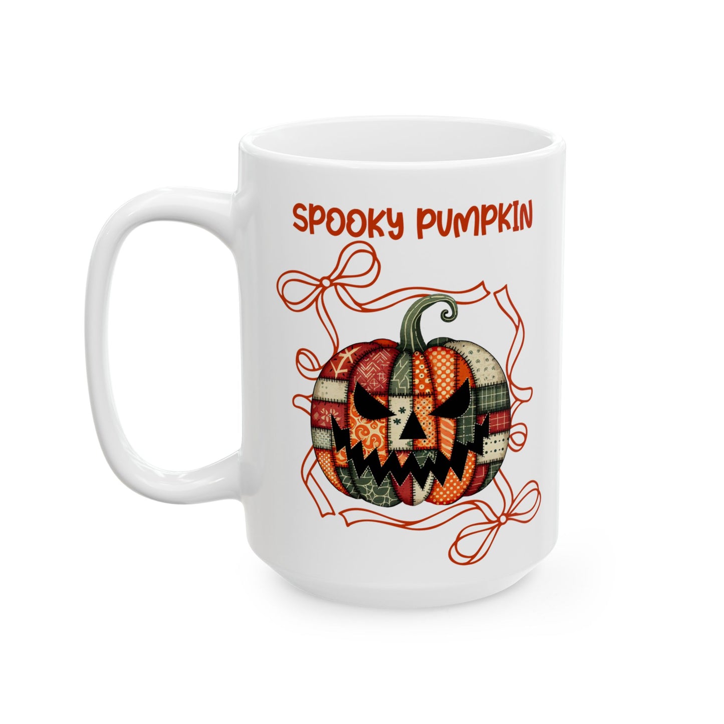 'Spooky Pumpkin Plaid' - Ceramic Mug