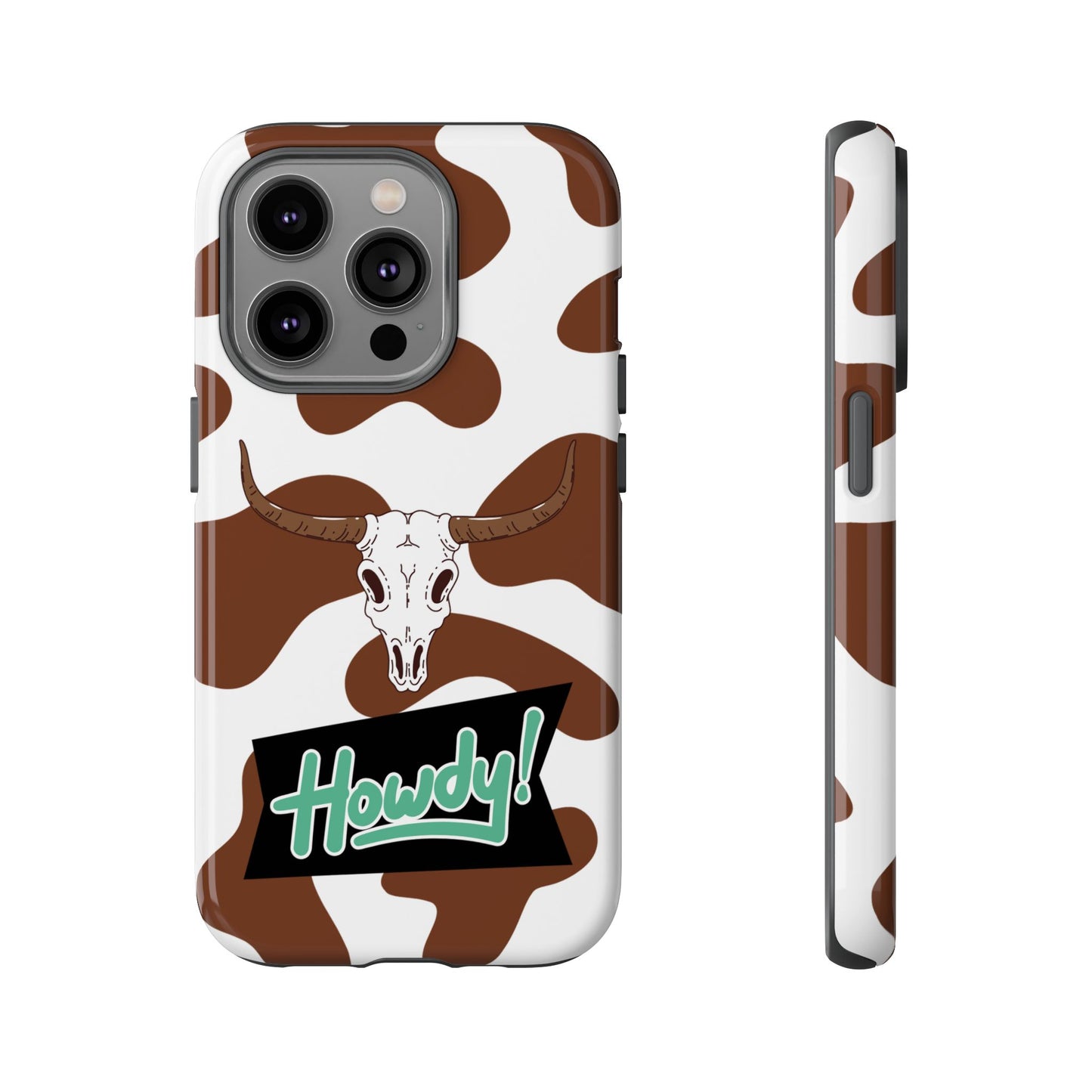 'Howdy Cowhide Skull' - iPhone Case
