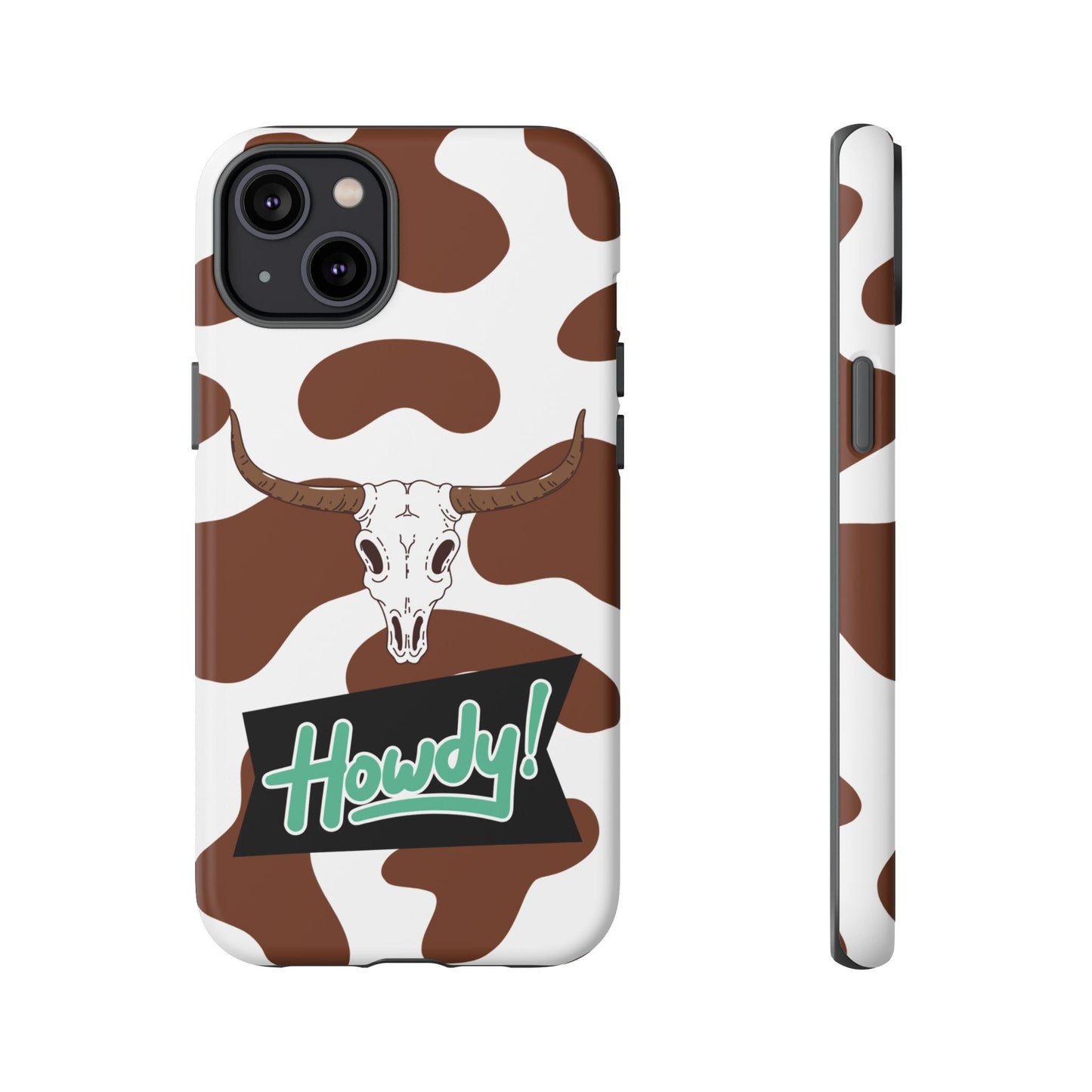'Howdy Cowhide Skull' - iPhone Case