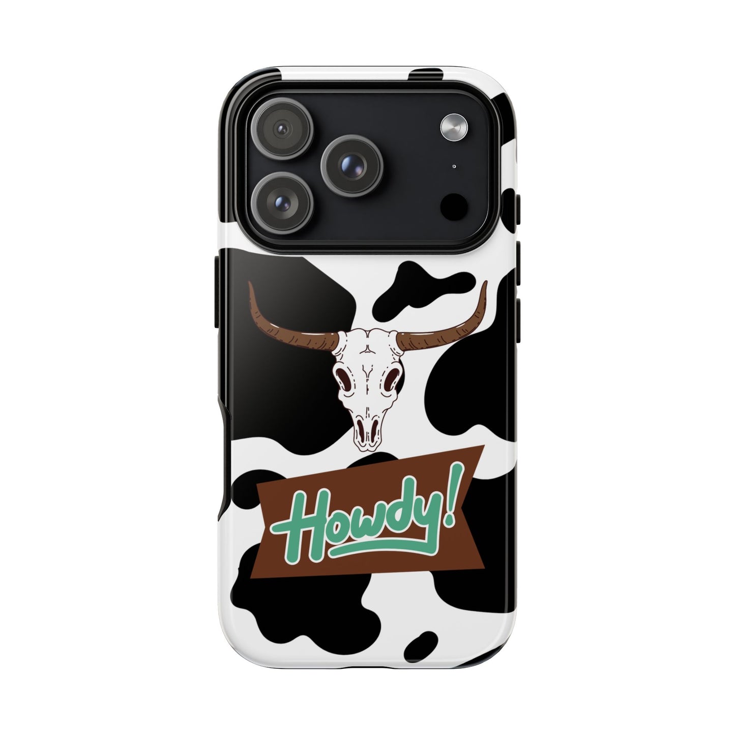'Howdy Cowhide Skull' - iPhone Case