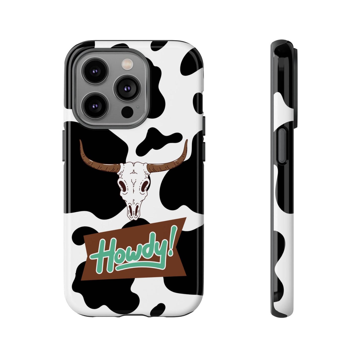'Howdy Cowhide Skull' - iPhone Case