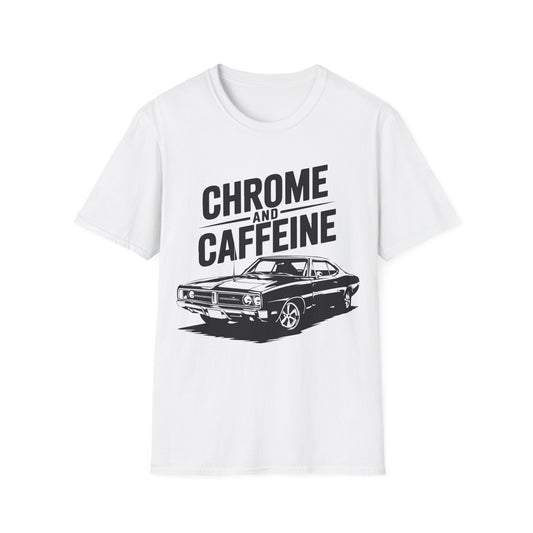 'Chrome and Caffeine' - Muscle Car T-Shirt
