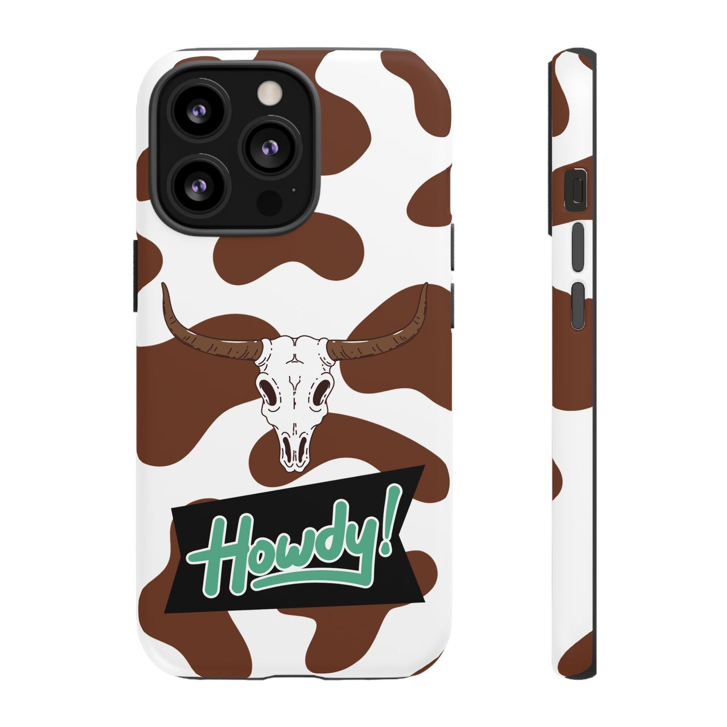 'Howdy Cowhide Skull' - iPhone Case