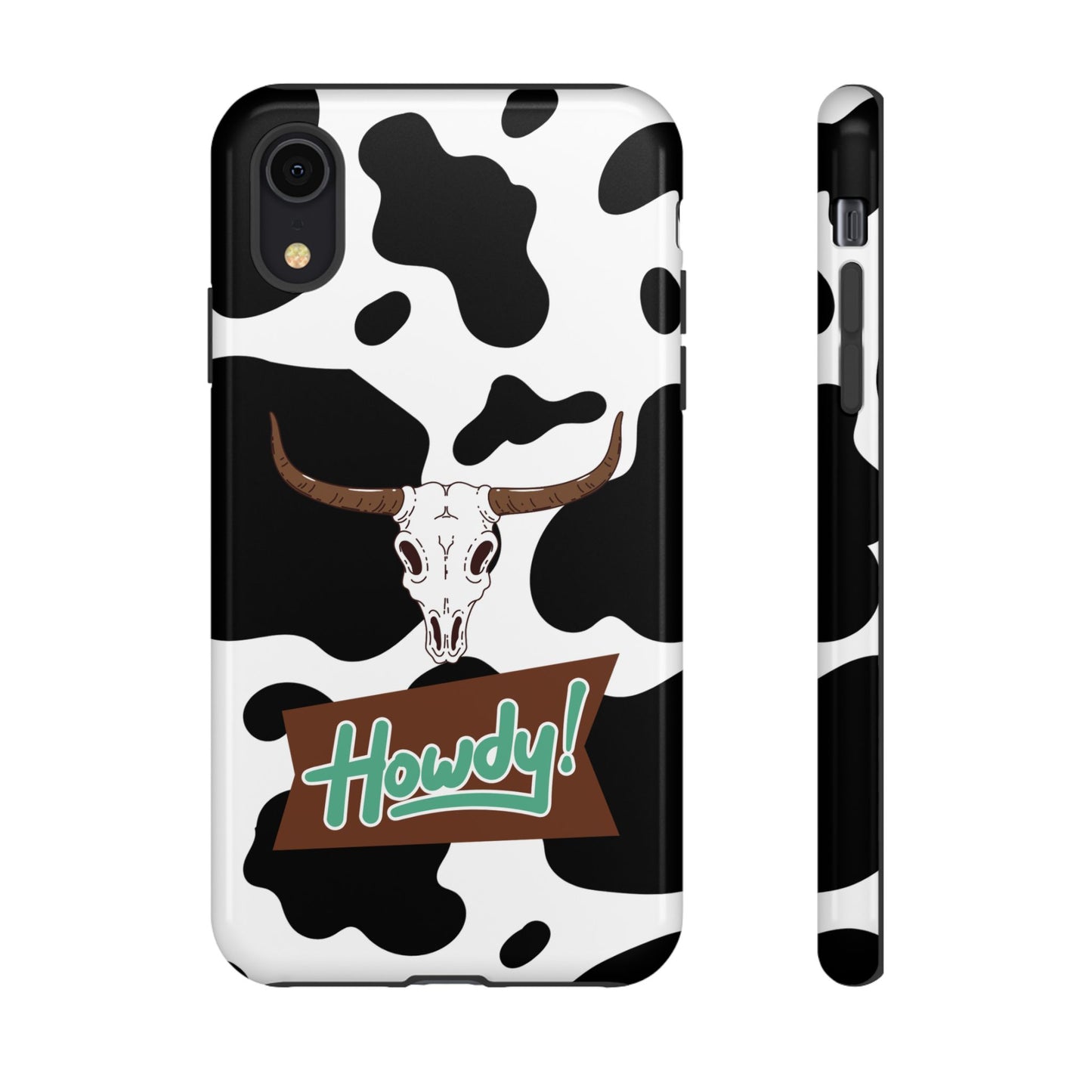 'Howdy Cowhide Skull' - iPhone Case