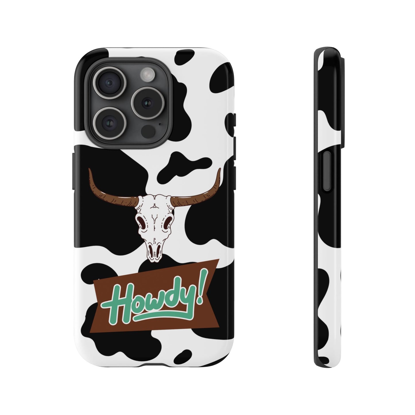 'Howdy Cowhide Skull' - iPhone Case
