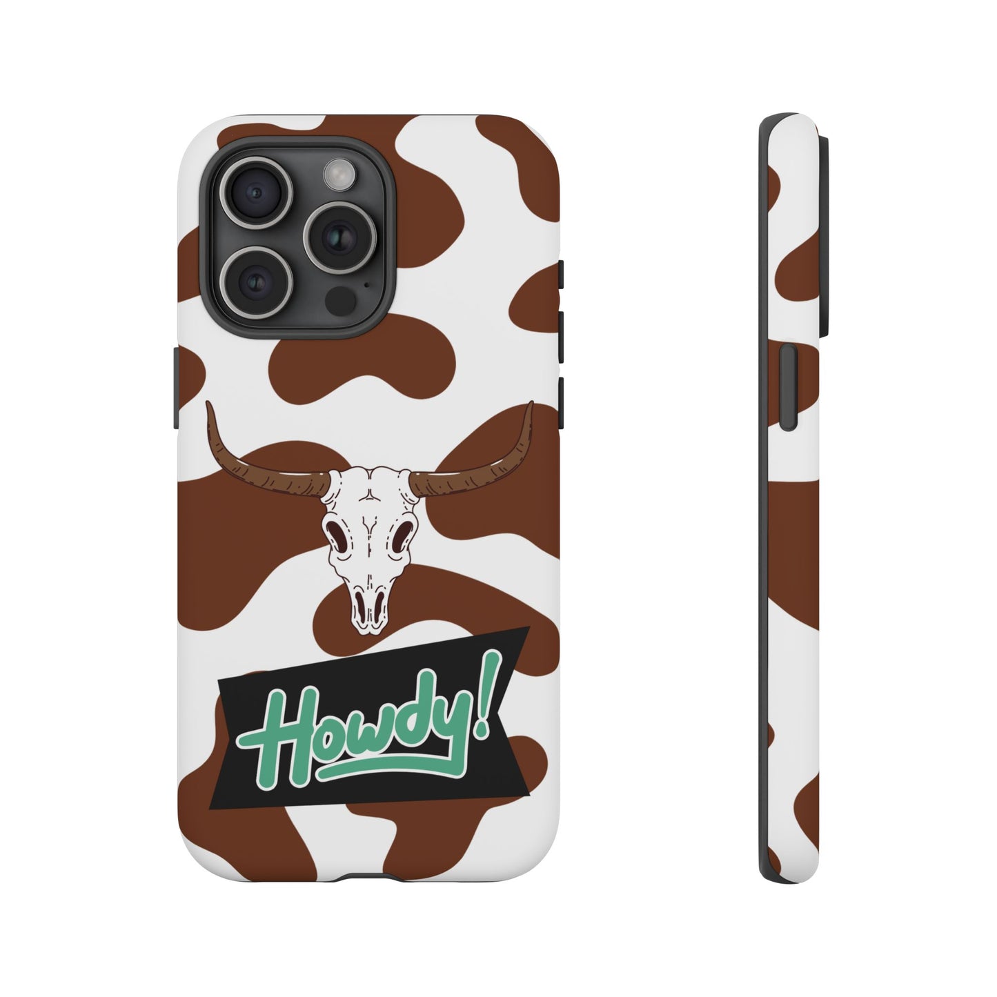'Howdy Cowhide Skull' - iPhone Case