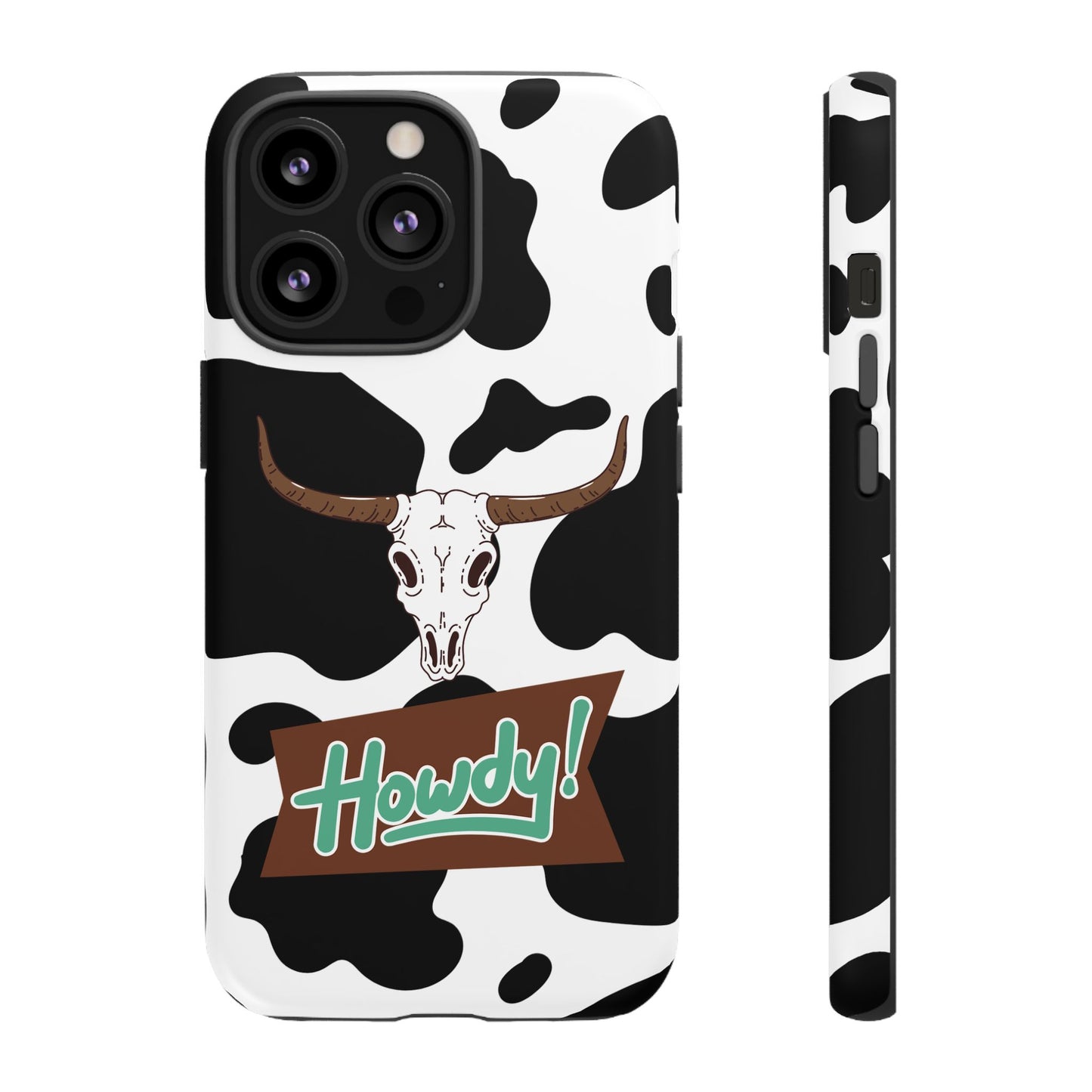 'Howdy Cowhide Skull' - iPhone Case