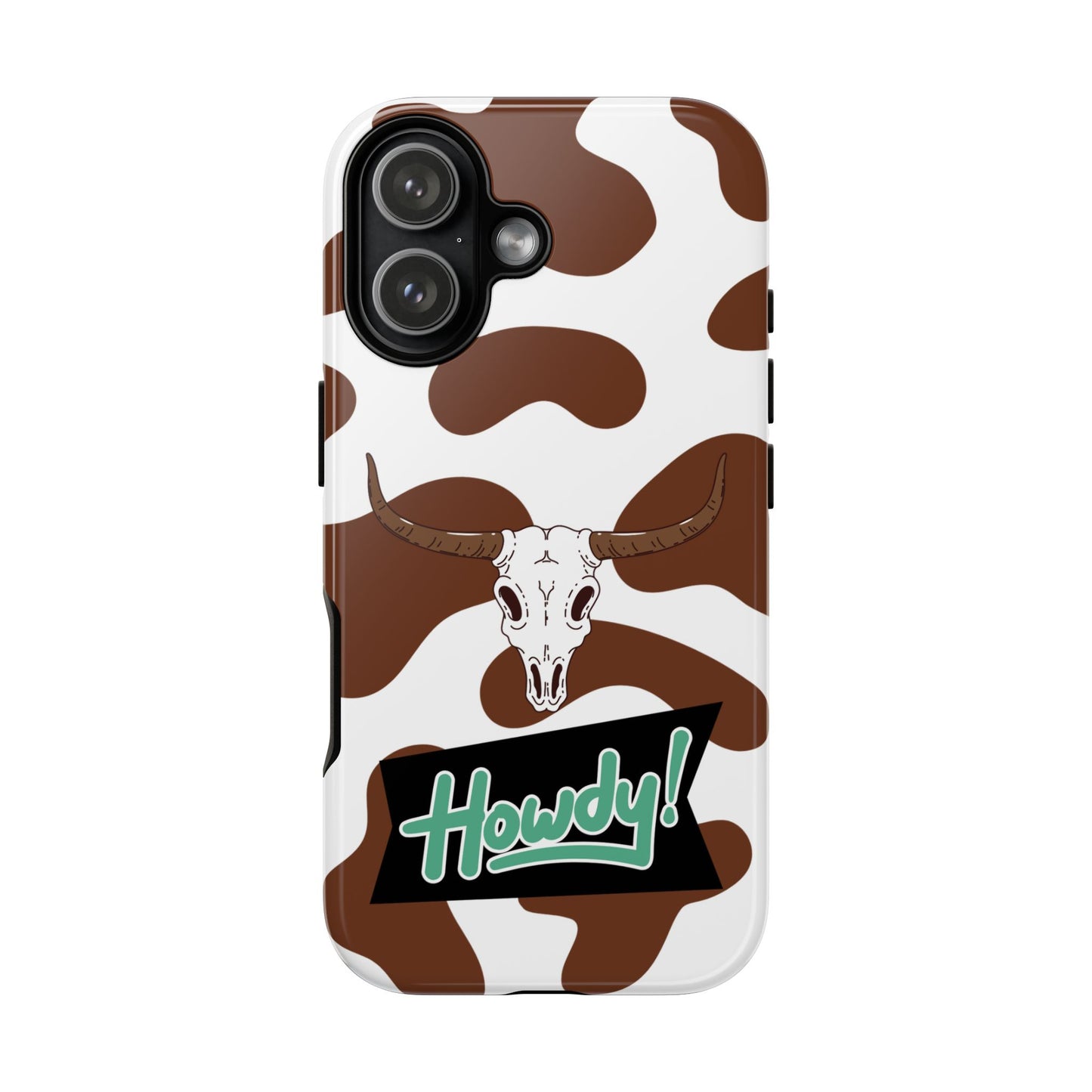 'Howdy Cowhide Skull' - iPhone Case