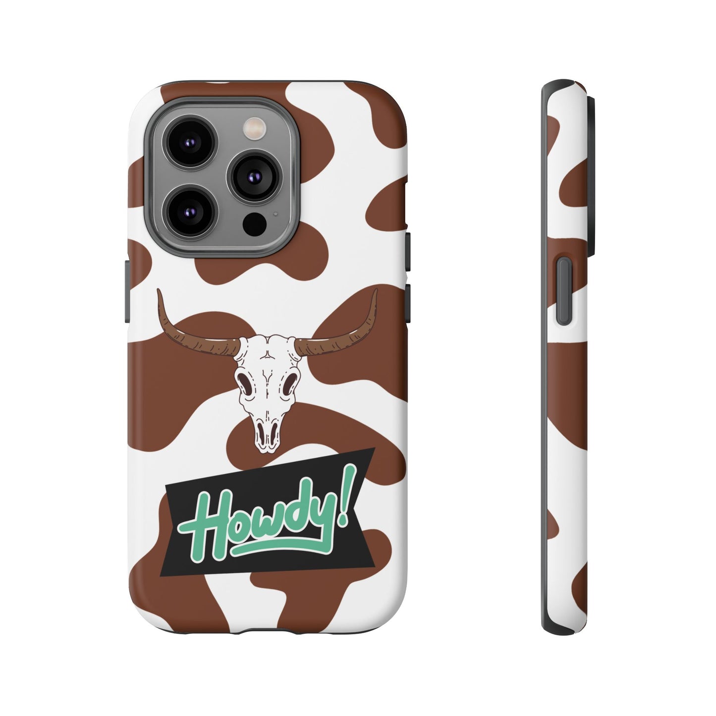 'Howdy Cowhide Skull' - iPhone Case