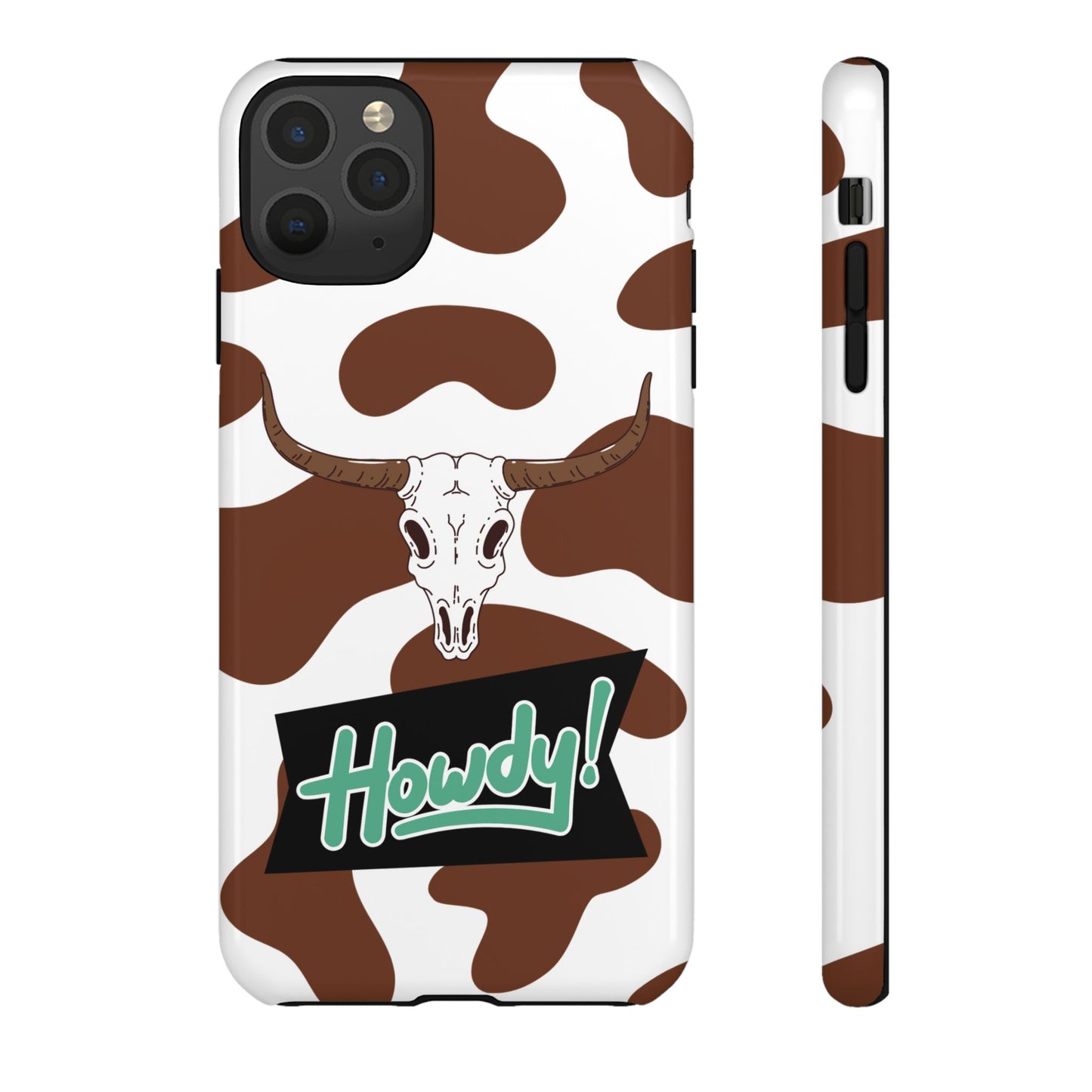 'Howdy Cowhide Skull' - iPhone Case